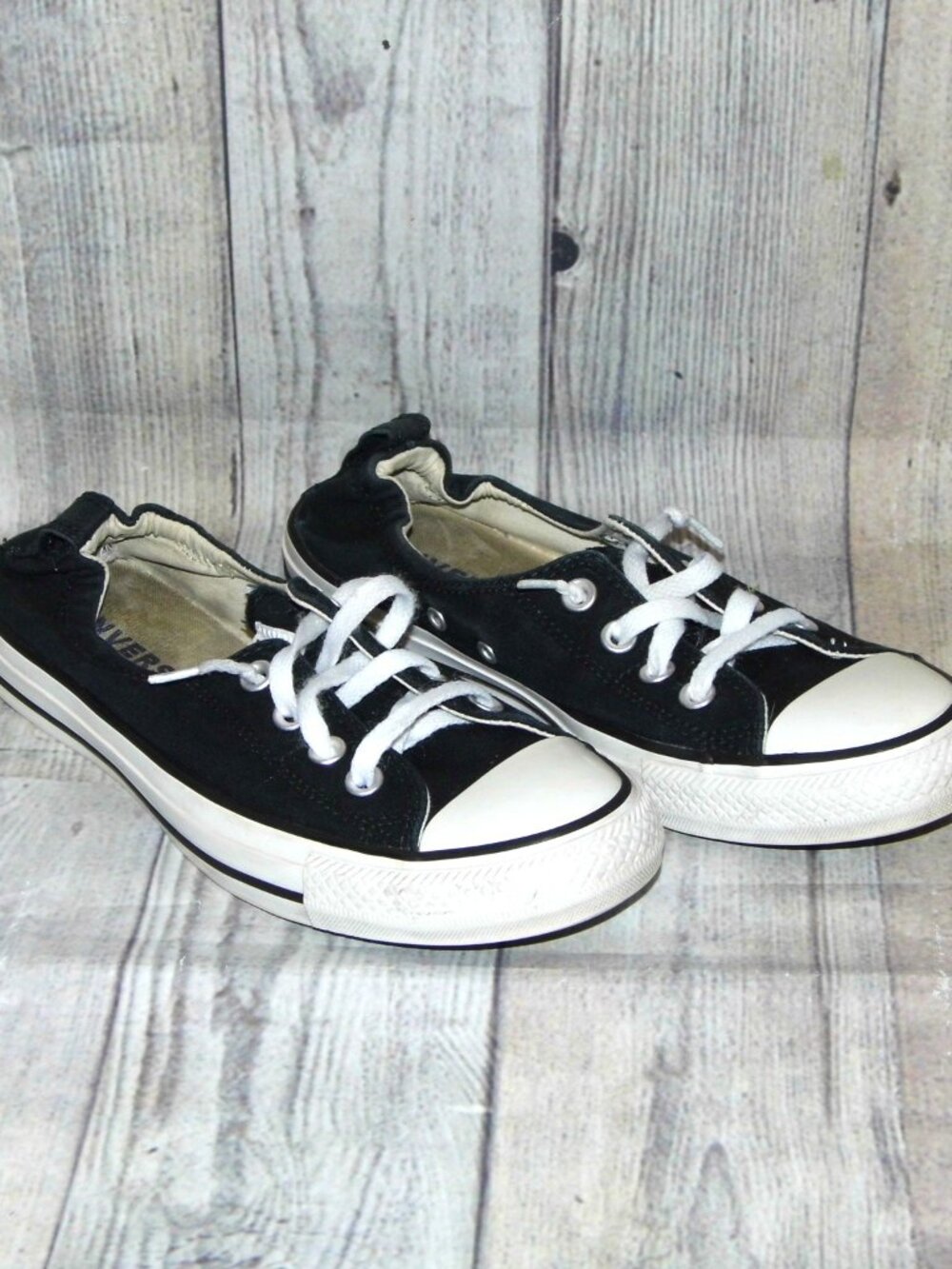 CONVERSE Chuck Taylor All Star Shoreline Black Sneakers Womens Size 9.5